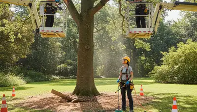 Spokane, WA arborist treating tree disease for fungal rot and decline at a residential property