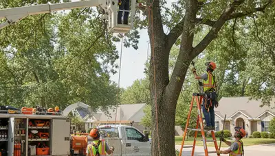 Spokane, WA tree service crew pruning trees for safer, healthier growth