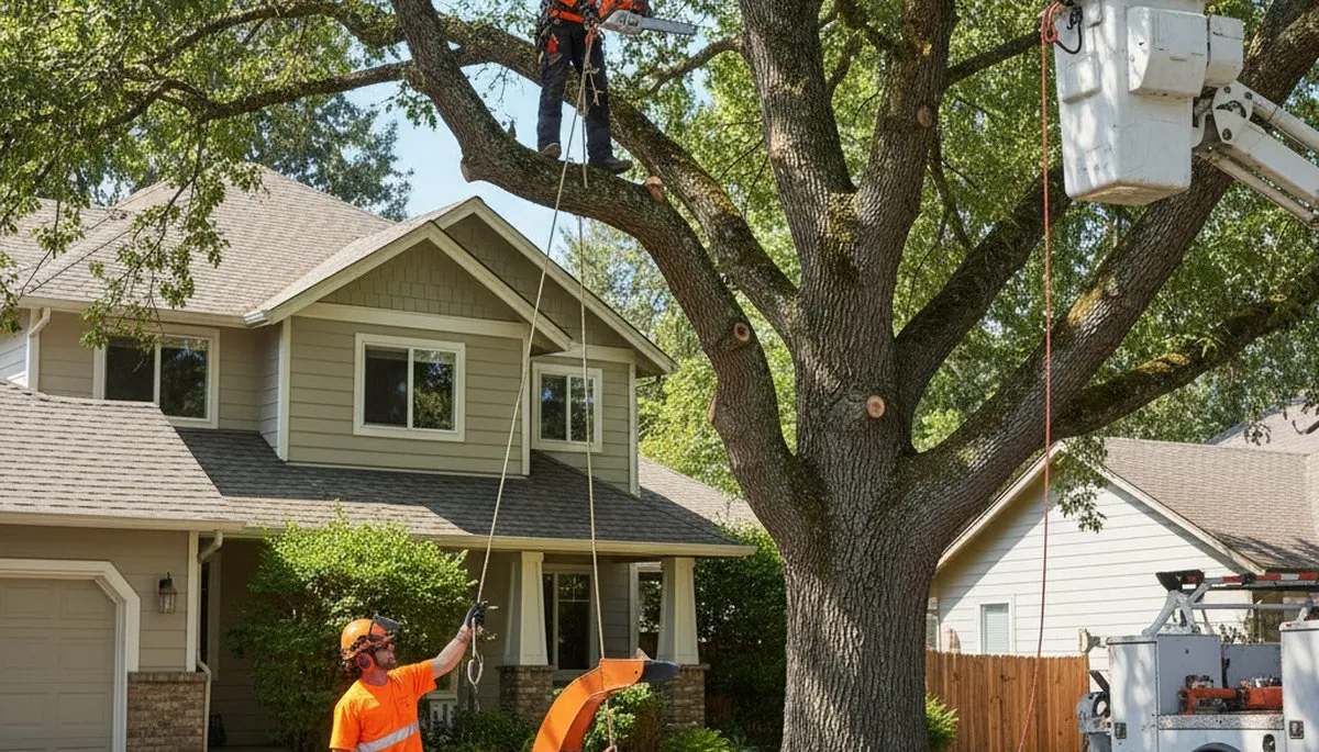 Tree service team in Spokane, WA providing safe tree removal for residential properties