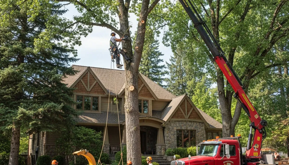 Tree service crew in Spokane, WA providing professional tree removal and cleanup
