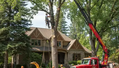 Tree service crew in Spokane, WA providing professional tree removal and cleanup