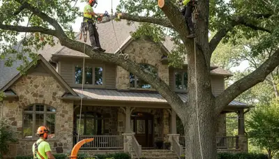 Tree service crew in Spokane, WA providing professional tree removal and pruning for homes and businesses