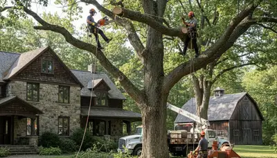 Tree service crew in Spokane, WA providing professional tree removal and trimming