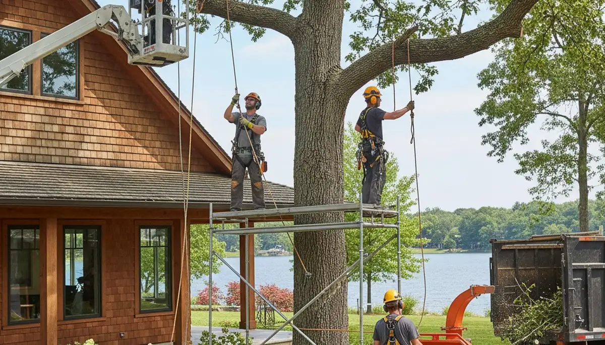 Tree service crew in Spokane, WA providing professional tree removal and trimming services