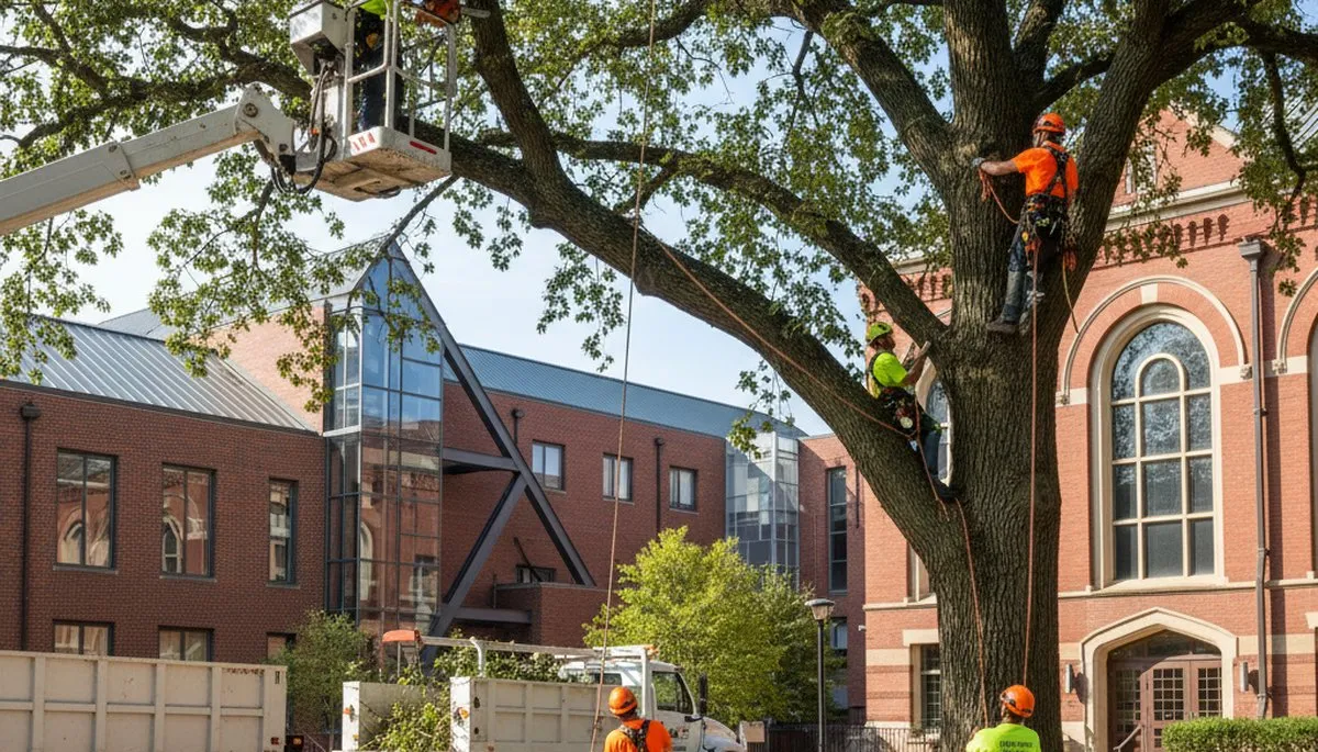 Tree service crew in Spokane, WA providing professional tree removal and trimming services