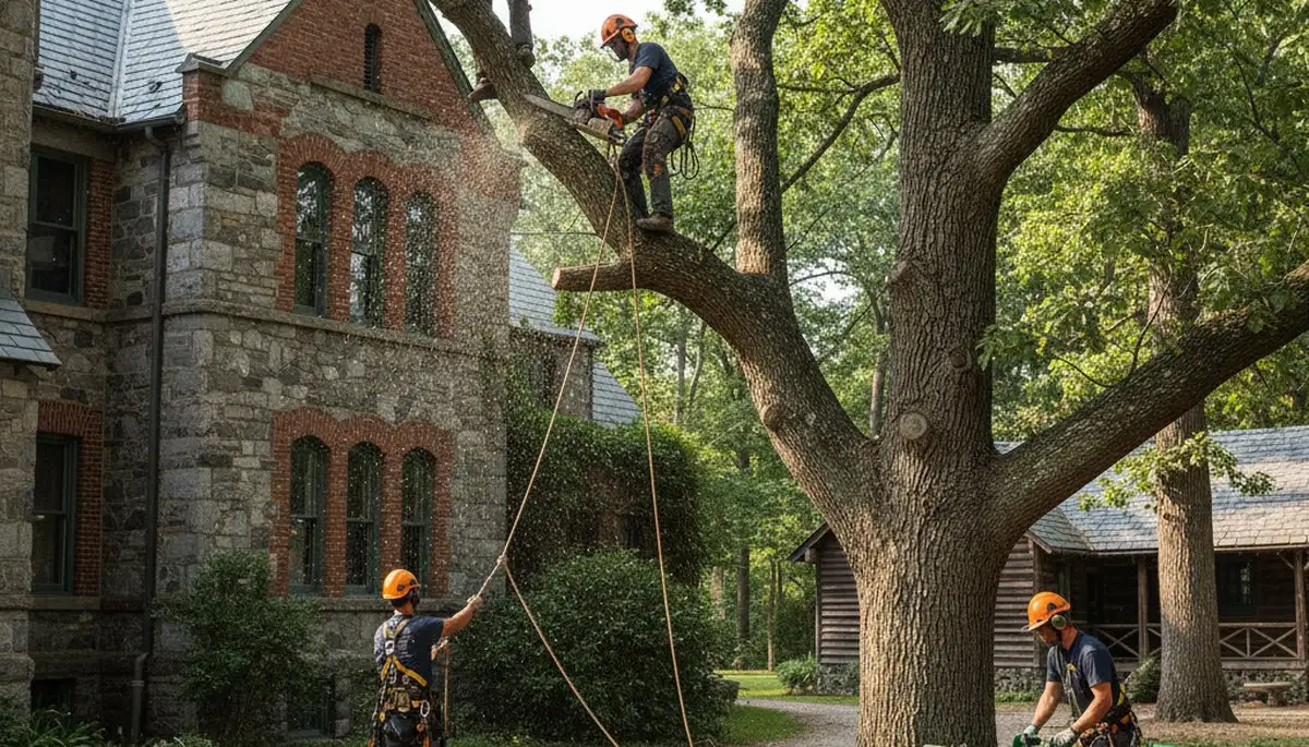 Tree service team in Spokane, WA providing safe tree removal and trimming for local homes and businesses