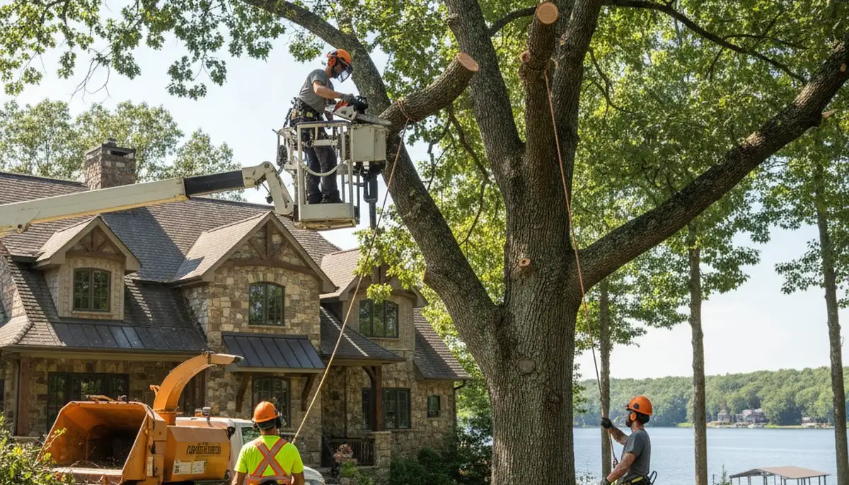 Tree service crew in Spokane, WA providing professional tree removal and trimming services