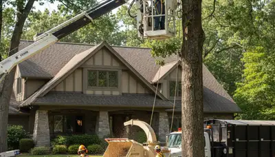 Tree service crew in Spokane, WA providing professional tree removal and trimming services