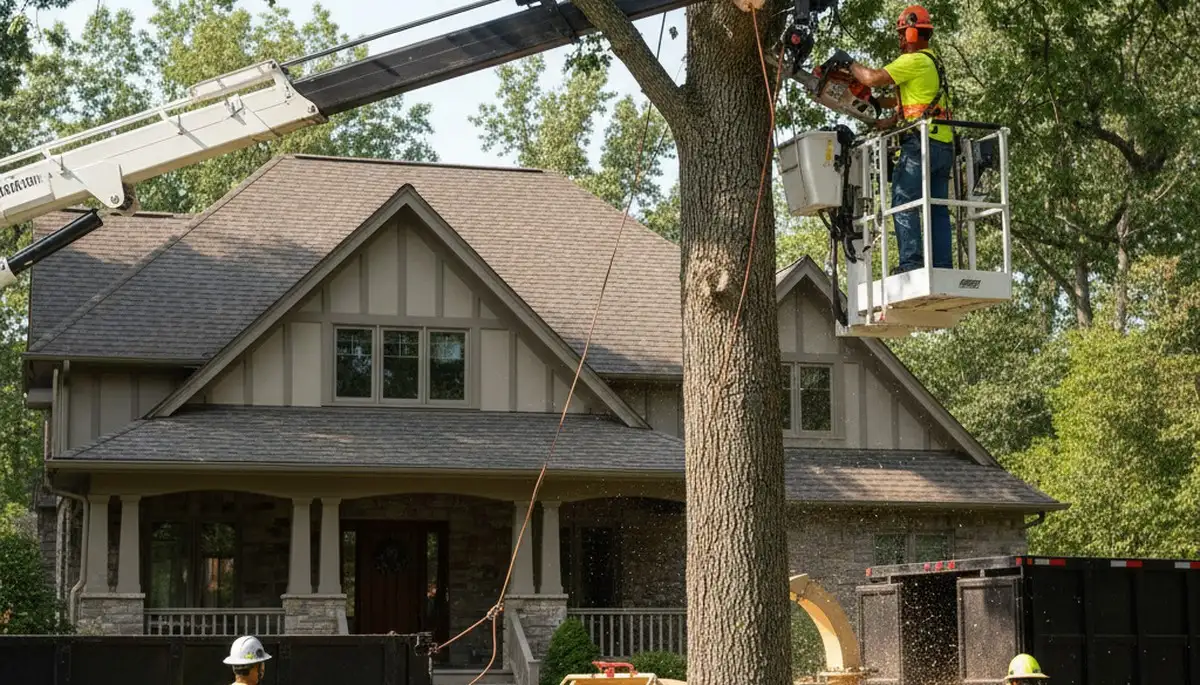 Tree service crew in Spokane, WA providing professional tree removal and trimming services