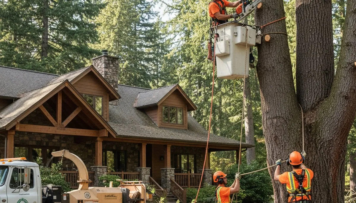Tree service crew in Spokane, WA providing professional tree removal and cleanup