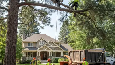 Tree service crew in Spokane, WA, providing professional tree removal and trimming services