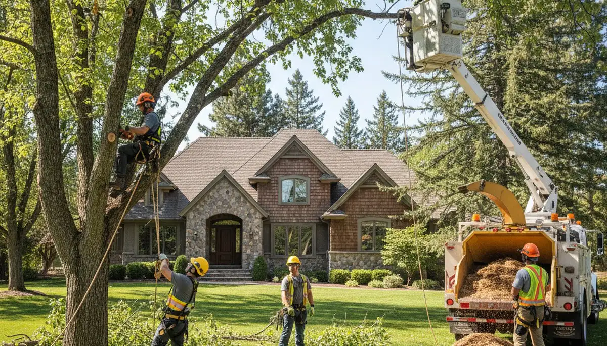 Tree service crew serving Spokane, WA for safe tree removal and trimming