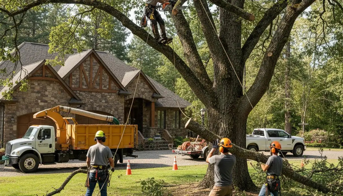 Spokane, WA tree service crew providing professional tree removal for a local property