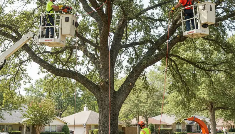 Spokane, WA tree trimming crew pruning a tree for safe, healthy, balanced growth