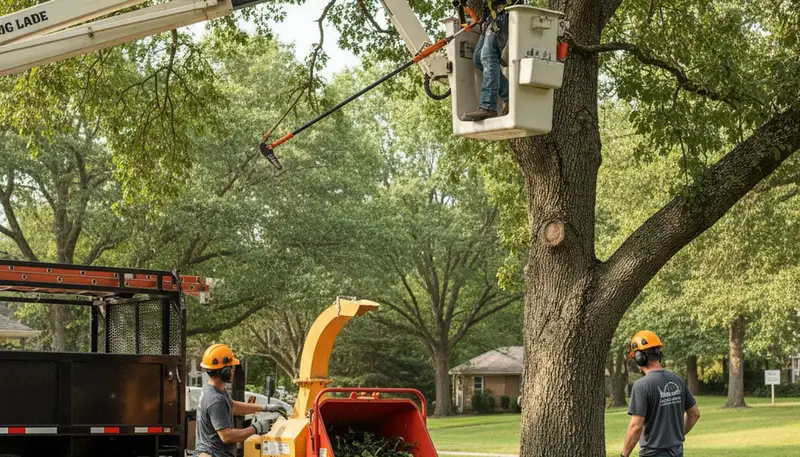 Spokane, WA tree trimming crew pruning a tree to improve safety, balance, and health