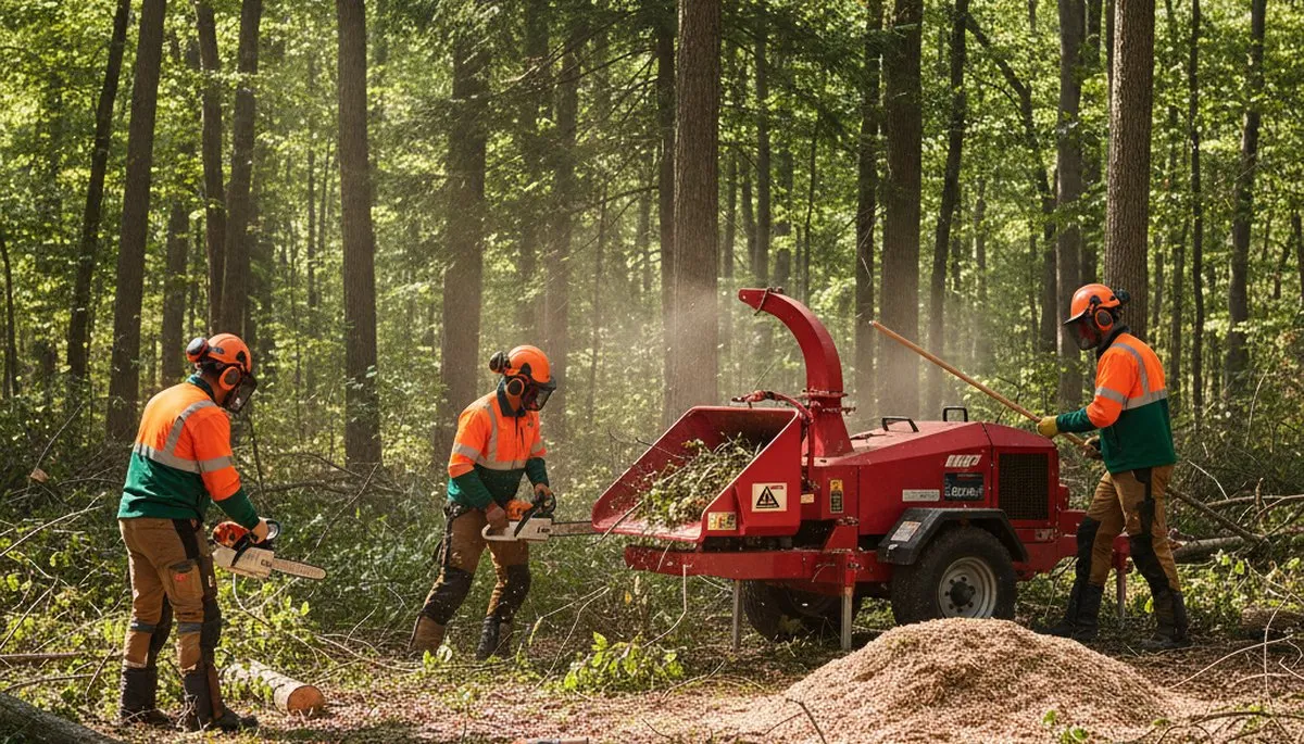 Spokane, WA tree crew managing woodlot health and fire risk on rural property