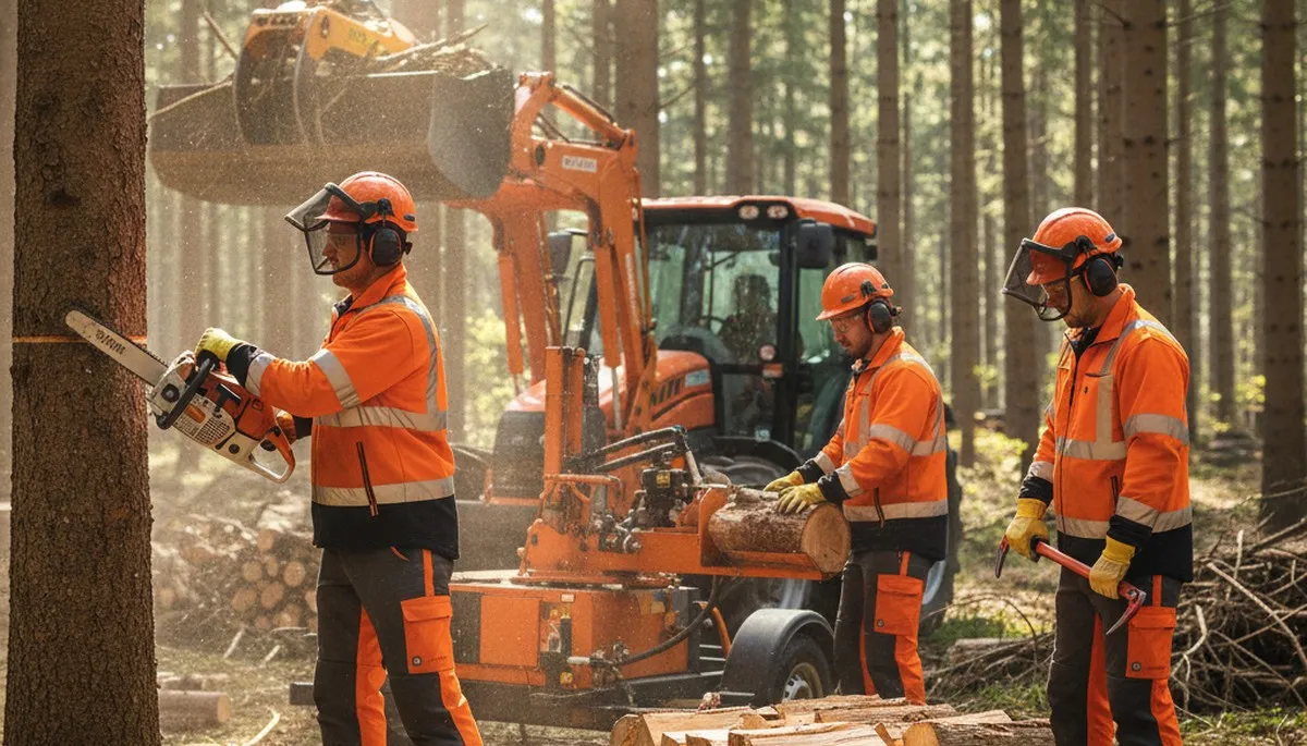 Spokane, WA woodlot management crew improving timber health and reducing fire risk on rural land